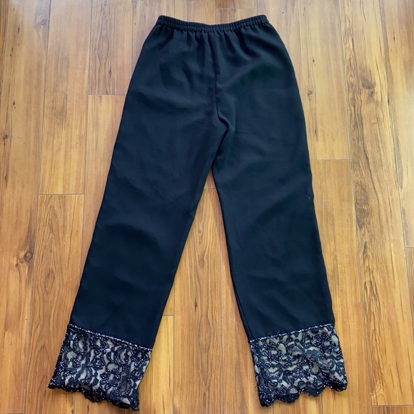 Jkara beautiful bead and lace embroidered Wide Leg dress pant - Picture 9 of 10